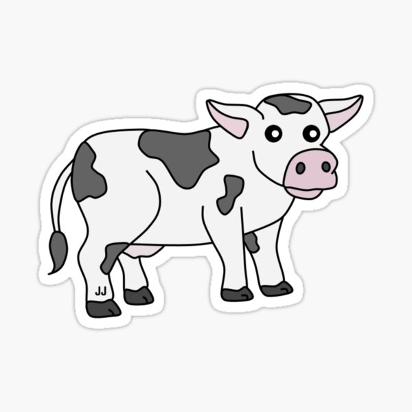 Vista previa del artículo con la obra «Vaca de dibujos animados», diseñado y vendido por JJs-digiDesigns.