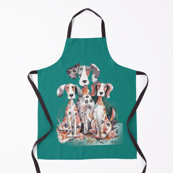 Item preview, Whimsical Illustration Featuring Three Dogs with Patchwork Like Patterns on Their Bodies designed and sold by macadolie.