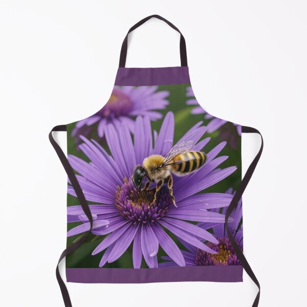 Item preview, Purple Flowers Worker Bees designed and sold by IvaRenee.