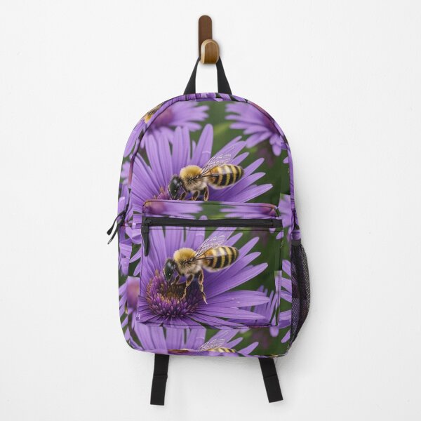 Item preview, Purple Flowers Worker Bees designed and sold by IvaRenee.