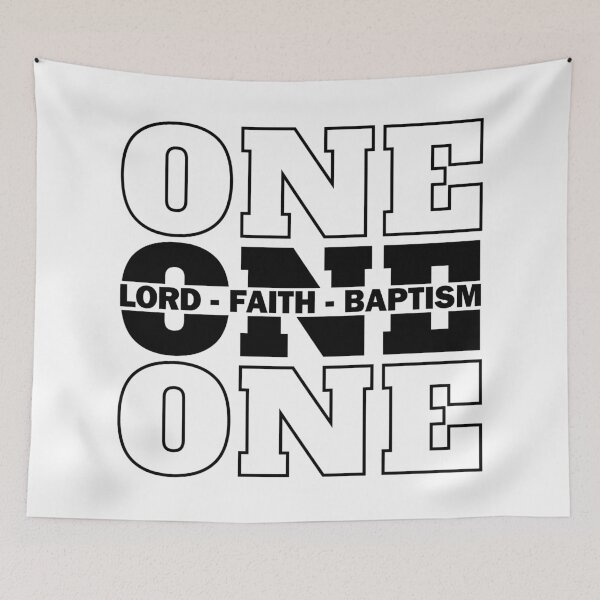 Item preview, One Lord, one faith, one baptism, bible verse.  designed and sold by MoriaStore.