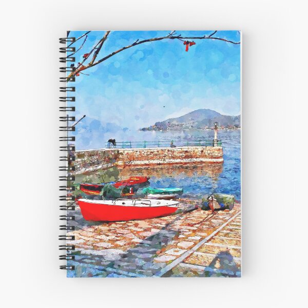 Item preview, Arona: red boat on the shoreline designed and sold by Giuseppe Cocco.