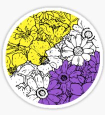 Non binary flowers Sticker