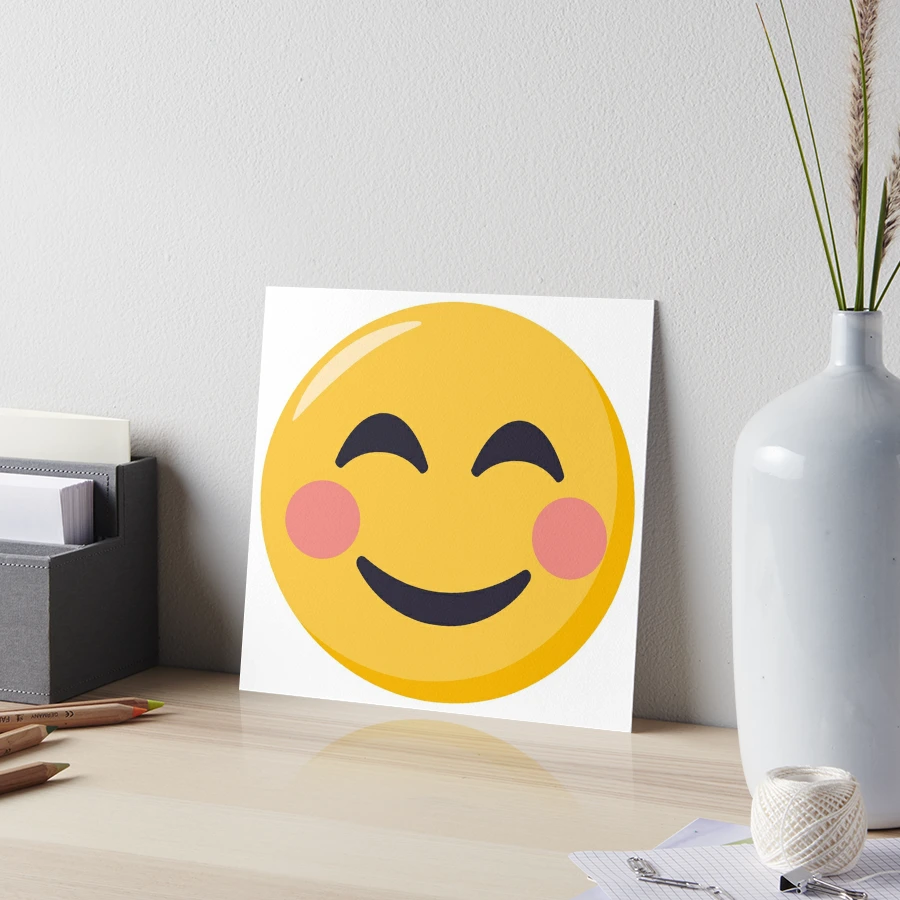Personalized Smiling Face Smiling Eyes Emoji Bib – Designs by Chad