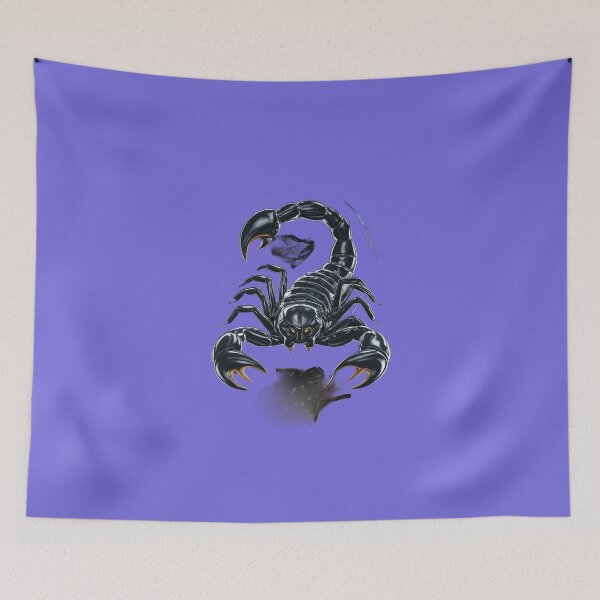 Item preview, The Scorpion is Predominantly Black, with Highlights that Give a Sense of Sheen or Glossiness to its Exoskeleton designed and sold by macadolie.