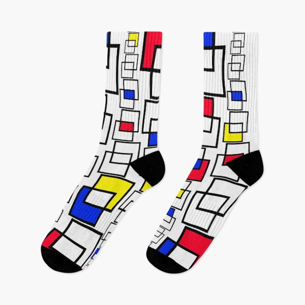 Item preview, Modern Art Geometric Squares Red Yellow and Blue designed and sold by Sharon Schwalbe.