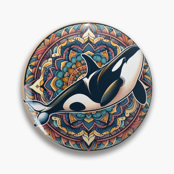 Artikelvorschau, Orca-Wal-Mandala entworfen und verkauft von Catherine Harrison.