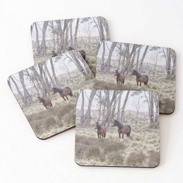 Item preview, Australian brumbies in wintertime  designed and sold by Beata  Cz.  Young.