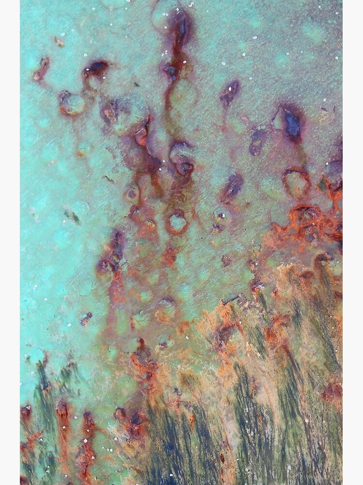 Rusted Painted Metal with Seaweed - 2018 by gwennpaints