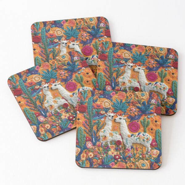Item preview, Vibrant Colorful Otomi-Inspired Animal  Embroidery Art  designed and sold by put1mali19.