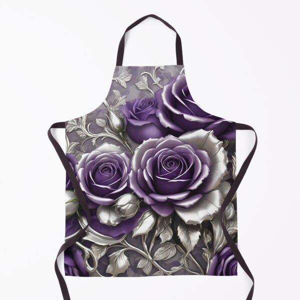 Item preview, Purple Roses With Silver Rococo designed and sold by DesignsByPrnces.