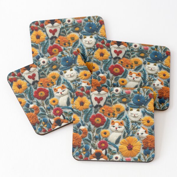 Item preview, Embroidery-Inspired Animal Motif Art designed and sold by put1mali19.