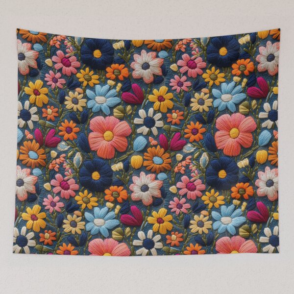 Item preview, Vibrant Otomi-Inspired Floral Animal Embroidery designed and sold by put1mali19.
