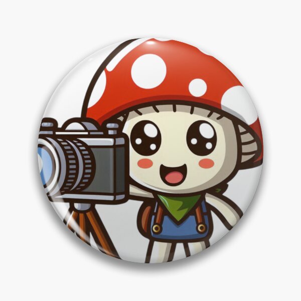 Item preview, Cute Mushroom Photographer Cartoon Design designed and sold by Memetrending.