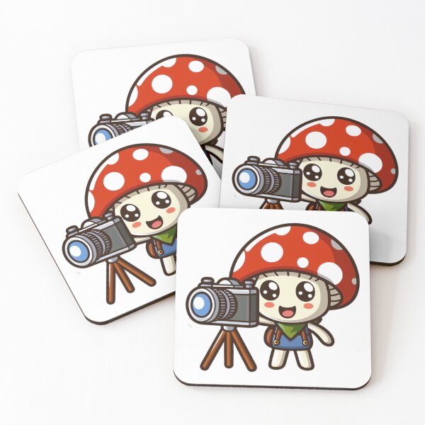 Item preview, Cute Mushroom Photographer Cartoon Design designed and sold by Memetrending.