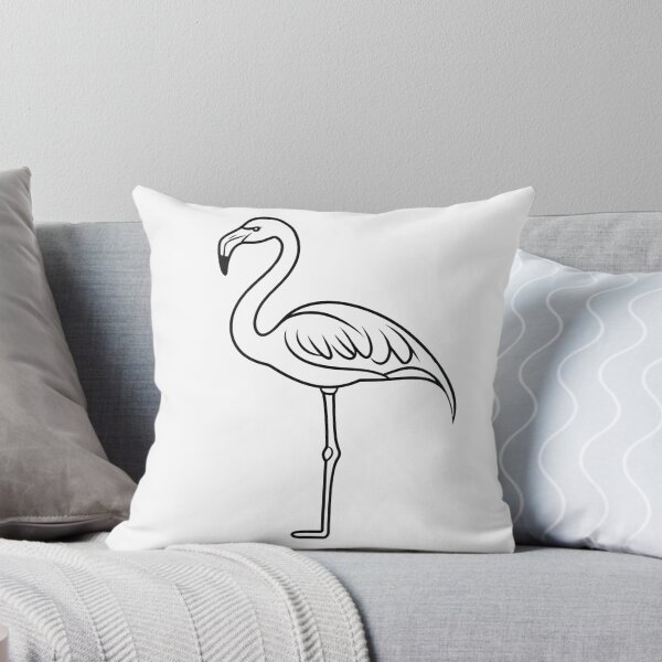 Artikelvorschau, Minimalistischer Flamingo-Umrissvektor in Schwarz entworfen und verkauft von ImagineCorner.