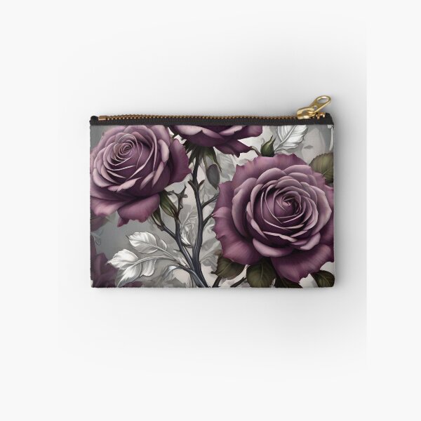Item preview, Dark Mauve Roses With Silver Rococo designed and sold by DesignsByPrnces.