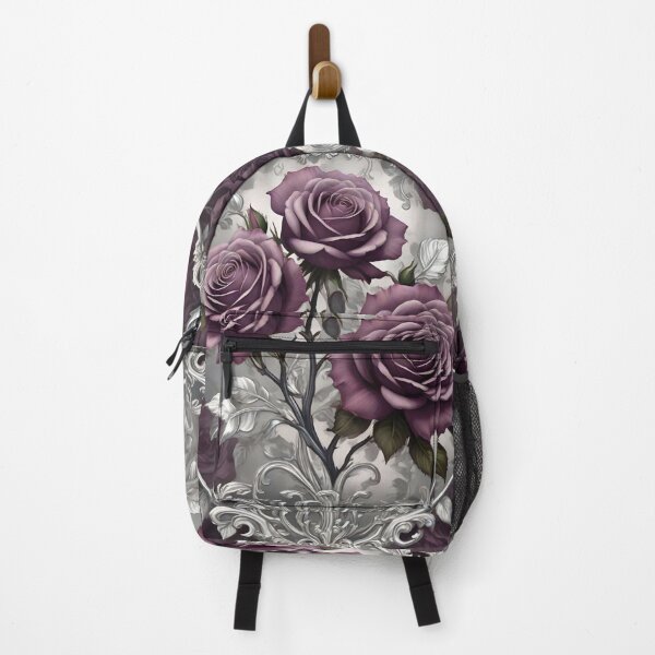 Item preview, Dark Mauve Roses With Silver Rococo designed and sold by DesignsByPrnces.
