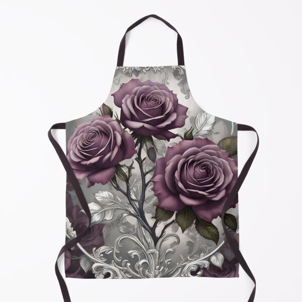Item preview, Dark Mauve Roses With Silver Rococo designed and sold by DesignsByPrnces.