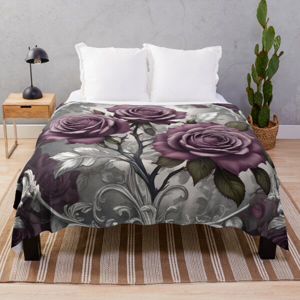 Item preview, Dark Mauve Roses With Silver Rococo designed and sold by DesignsByPrnces.
