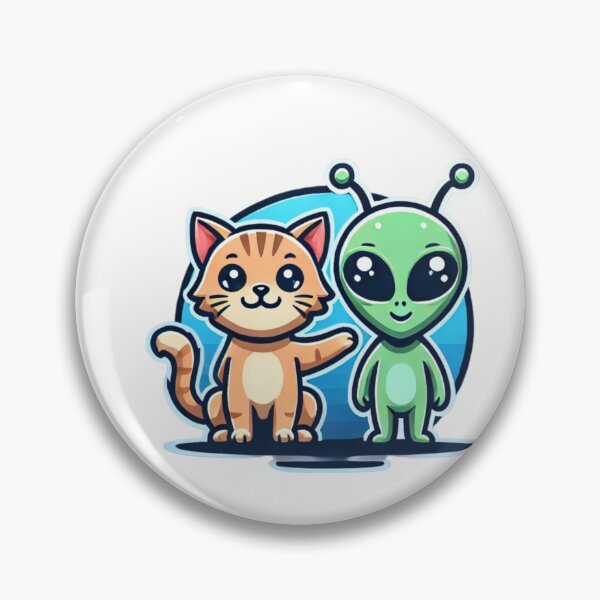 Item preview, Zon and Cosmo: Alien and Cat from Outer Space designed and sold by PPBliss.
