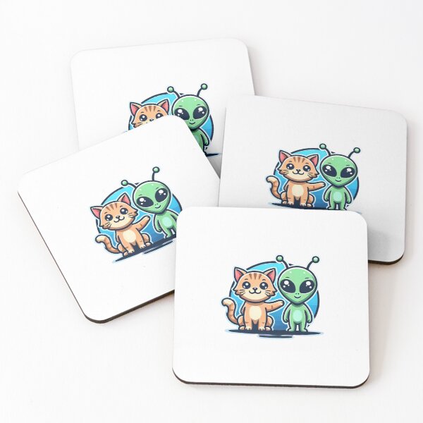 Item preview, Zon and Cosmo: Alien and Cat from Outer Space designed and sold by PPBliss.