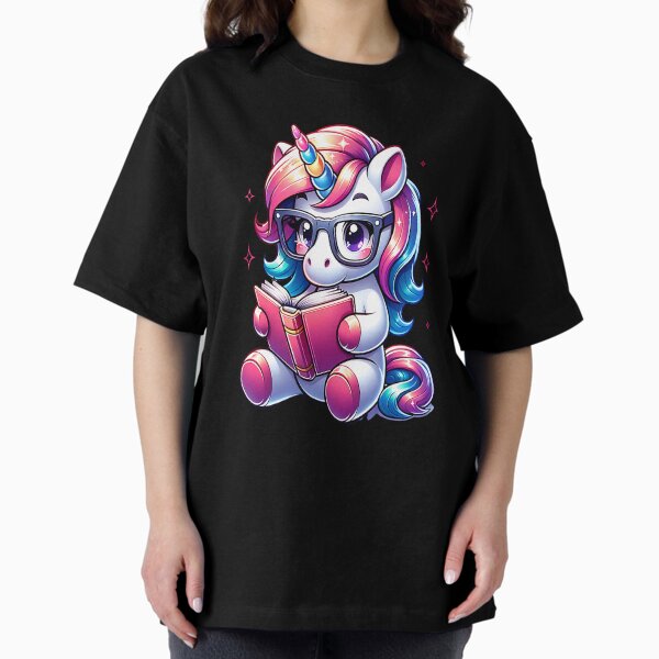 Item preview, unicorn with glasses reading a book  designed and sold by najar2024.