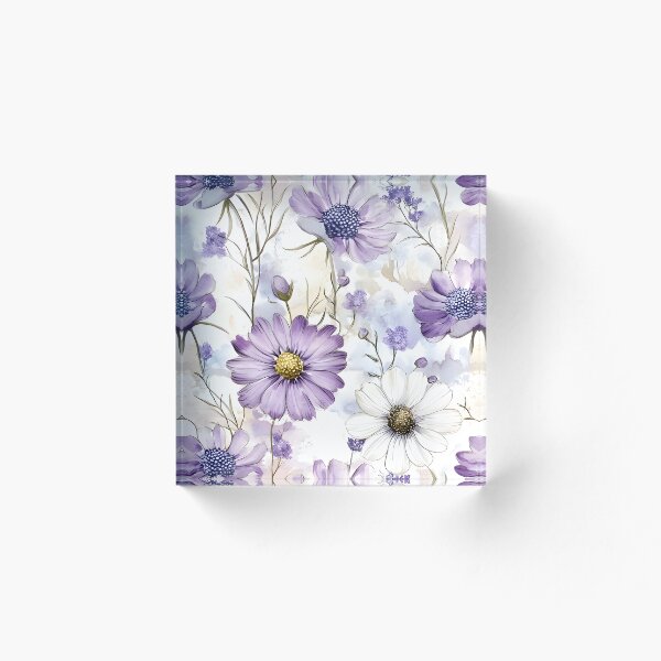 Artikelvorschau, Weiße und violette Wildblume entworfen und verkauft von ChubbyGoong.