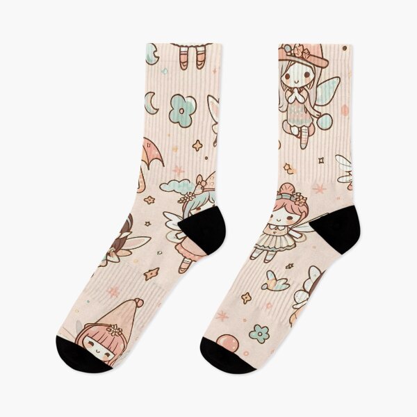 Item preview, Charming Fairy Pattern with Pastel Umbrellas and Clouds designed and sold by CitrineLinker.