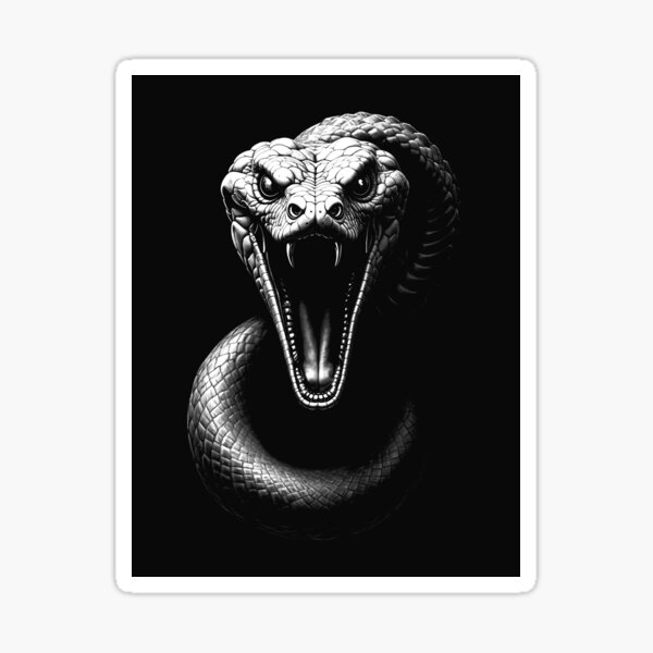 Item preview, Scary Snake Mounth Wide Open Reptile Lover Herpetologist designed and sold by stylesip.