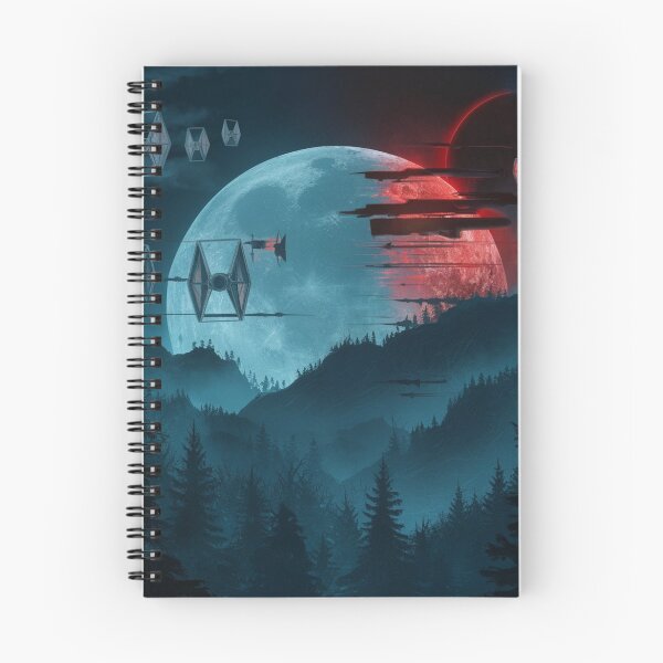 Item preview, Moonlit TIE Fighters Over Forest and Mountains with Red Planet designed and sold by hanan0708.