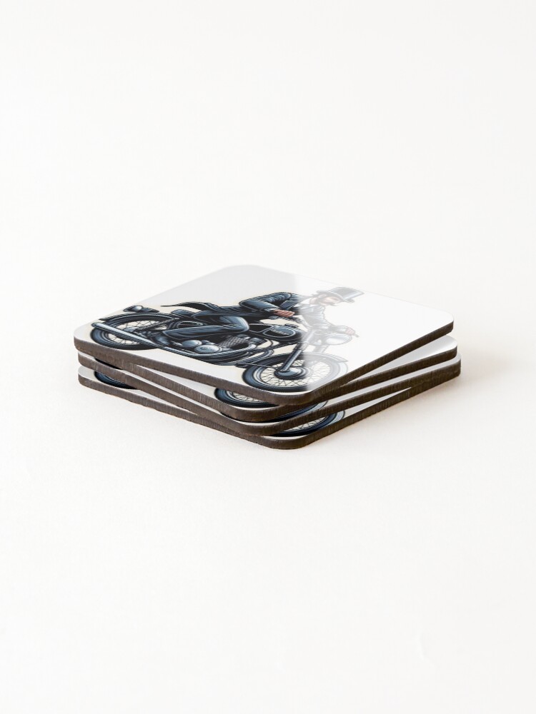Thumbnail 4 of 5, Coasters (Set of 4), Dapper Rider : Automotive Merchandise - designed and sold by InfmsCorp.