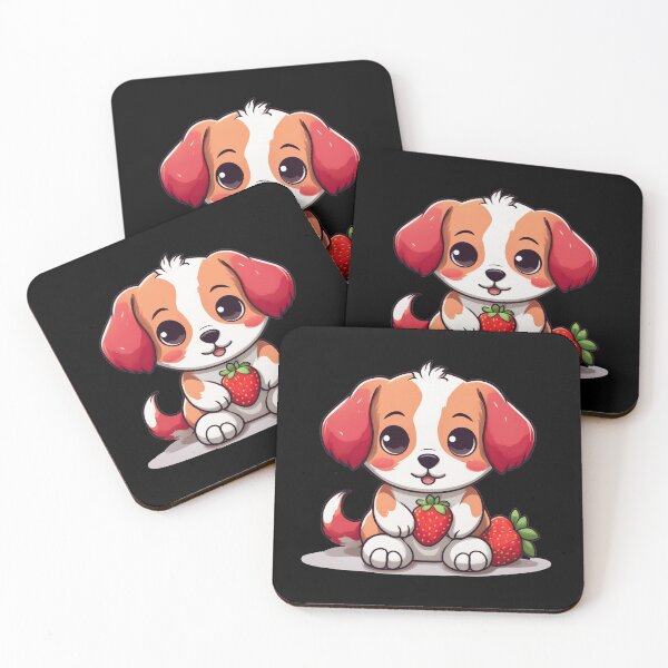 Item preview, Kawaii Dog With Strawberry designed and sold by 100Sunsets.