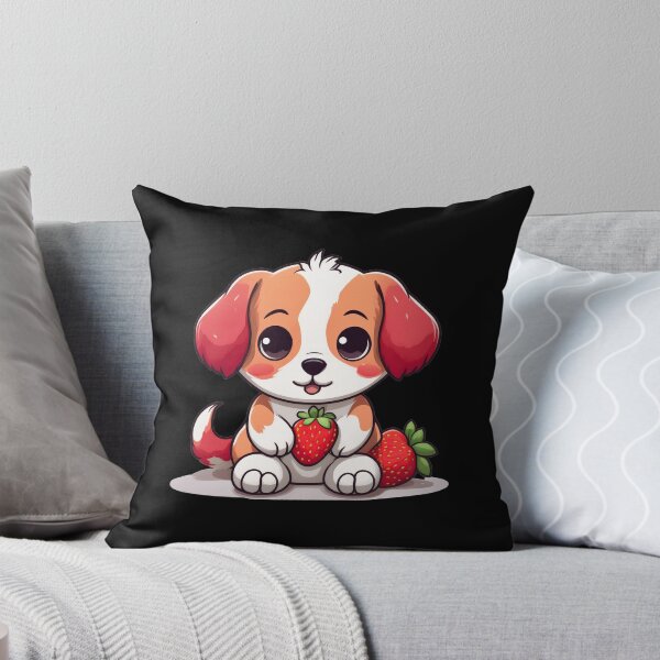 Item preview, Kawaii Dog With Strawberry designed and sold by 100Sunsets.