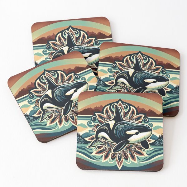 Item preview, Orca Whale PNW mandala scene designed and sold by Catherine Harrison.