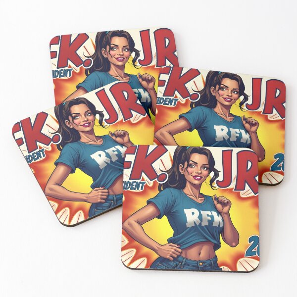 Item preview, Cartoon Sticker for RFK JR Kennedy 2024 designed and sold by mechadroid.