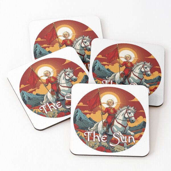 Item preview, Major Arcana Tarot Card The Sun - Child with Red Flag on a White Horse designed and sold by Pixel Waite.