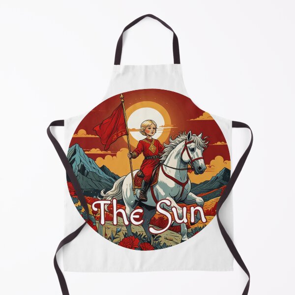 Item preview, Major Arcana Tarot Card The Sun - Child with Red Flag on a White Horse designed and sold by Pixel Waite.