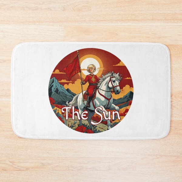 Item preview, Major Arcana Tarot Card The Sun - Child with Red Flag on a White Horse designed and sold by Pixel Waite.