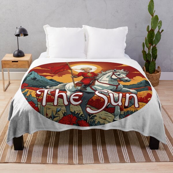 Item preview, Major Arcana Tarot Card The Sun - Child with Red Flag on a White Horse designed and sold by Pixel Waite.