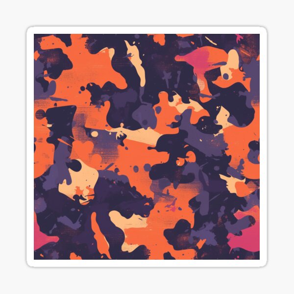 Artikel-Vorschau von Orange und Lila Camouflage | Nahtlos, designt und verkauft von Unrooted.