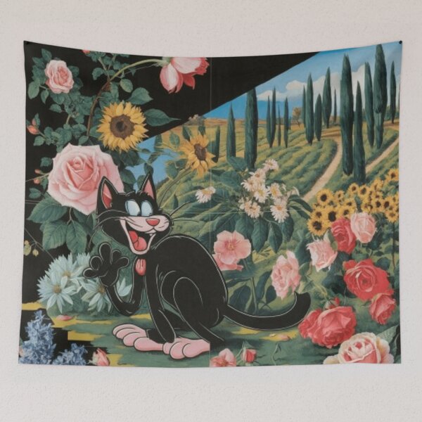 Item preview, Relaxing Black Cat in the Garden  designed and sold by XquisiteFashion.