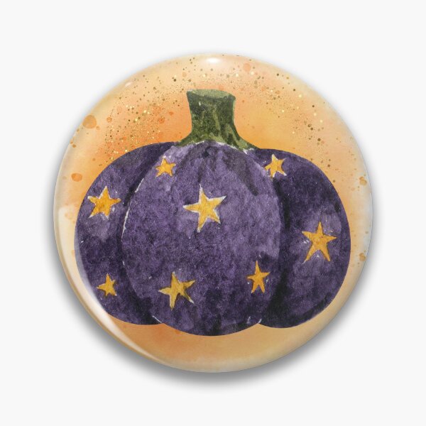 Item preview, Witchy Autumn Fall Purple Pumpkin and Stars designed and sold by WildWoodlandWitch.