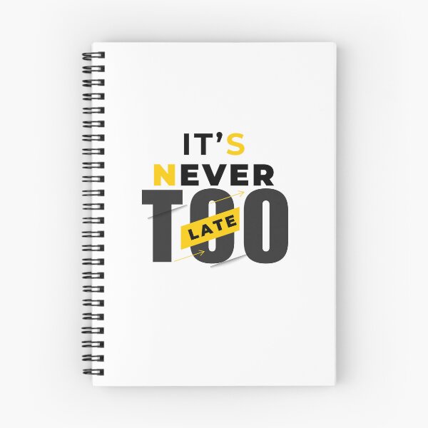 Item preview, It's Never Too Late: Motivational Typography Art designed and sold by Colorful-Garden.