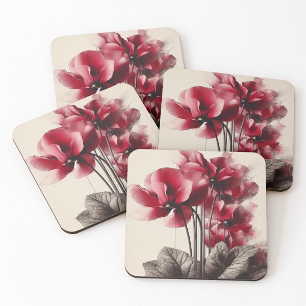 Item preview, Abstract Cyclamen: A Tribute to Frida Kahlo’s Unique Art designed and sold by FotoworldEdel.