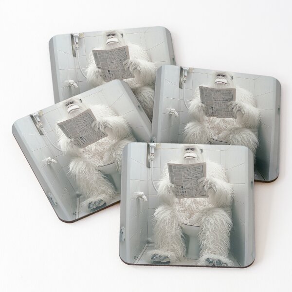 Item preview, Yeti Sitting on the Toilet Reading a Newspaper designed and sold by CheekyAnimalz.