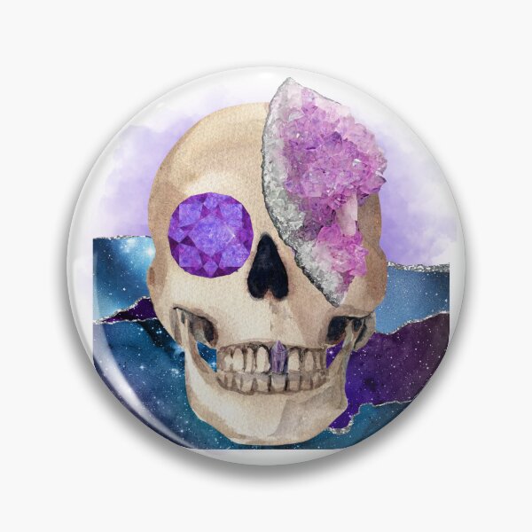 Item preview, Witchy Mystical Amethyst Skull designed and sold by WildWoodlandWitch.