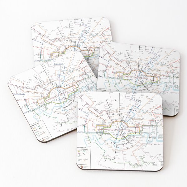 Item preview, concentric circle London tube map designed and sold by spooknik.