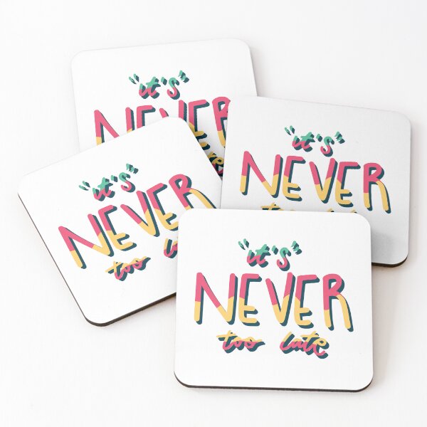 Item preview, It's Never Too Late: Motivational Typography Art designed and sold by Colorful-Garden.
