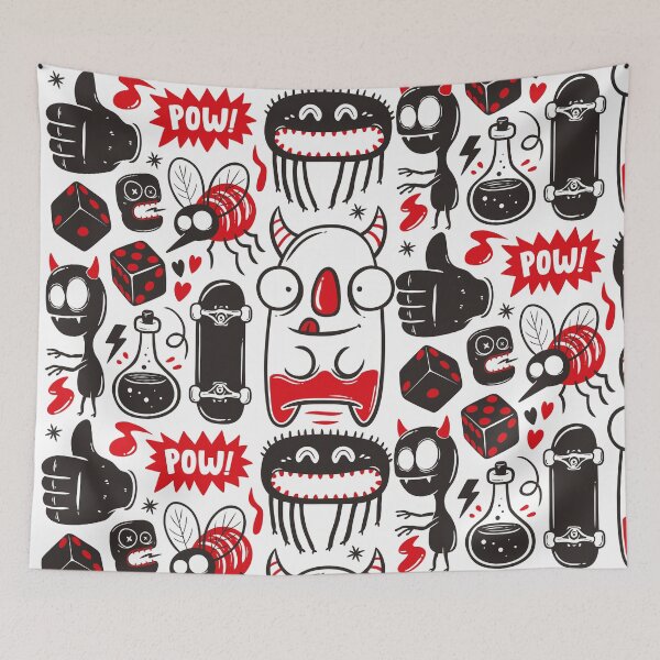 Item preview, funny Halloween monster doodle, cartoon designed and sold by Mauswohn.